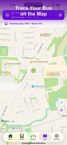 CT Bus - Live Bus Tracker iPhone screenshot