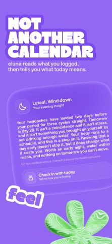 eluna: AI Period Cycle Tracker iPhone screenshot