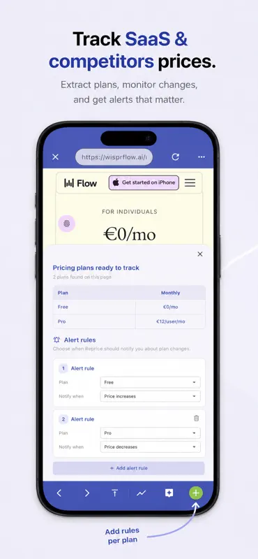 Suivi des prix · Reprice screenshot 3 of 5