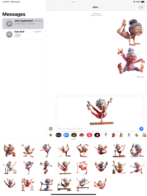 Screenshot #6 pour Gymnast Granny Stickers