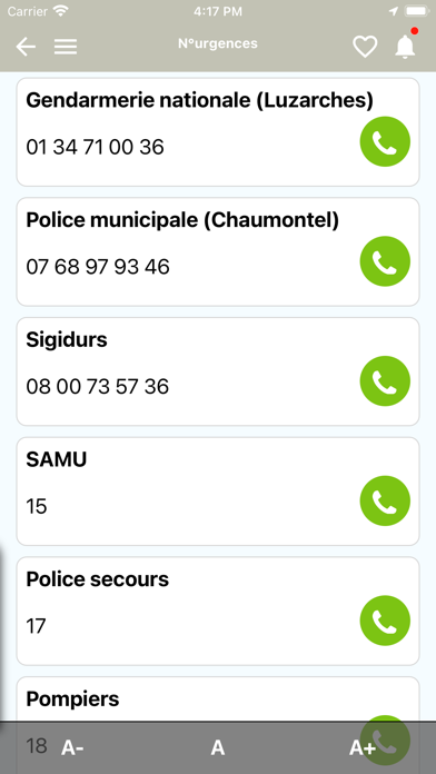 CHAUMONTEL Application Screenshot