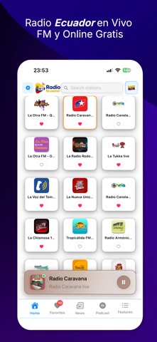 Radio Ecuador FM AM en Vivo iPhone screenshot