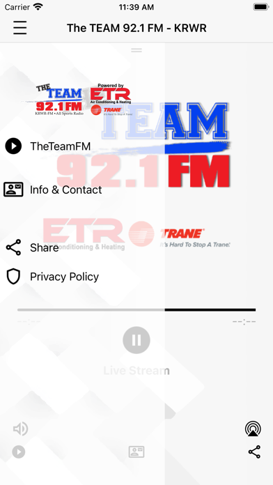 The Team FM Sports Radio Screenshot
