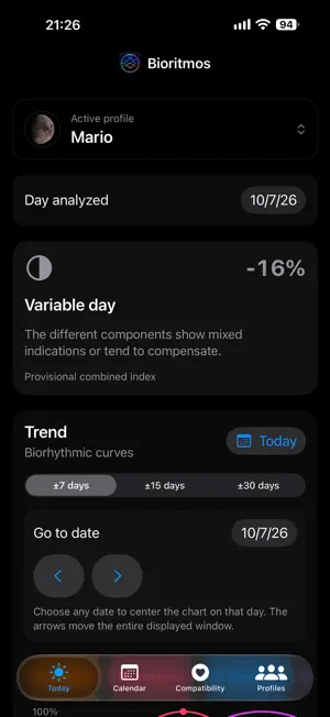 Bioritmos screenshot 2