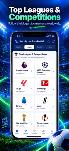 SportzFy Live Score Football iPhone screenshot 2