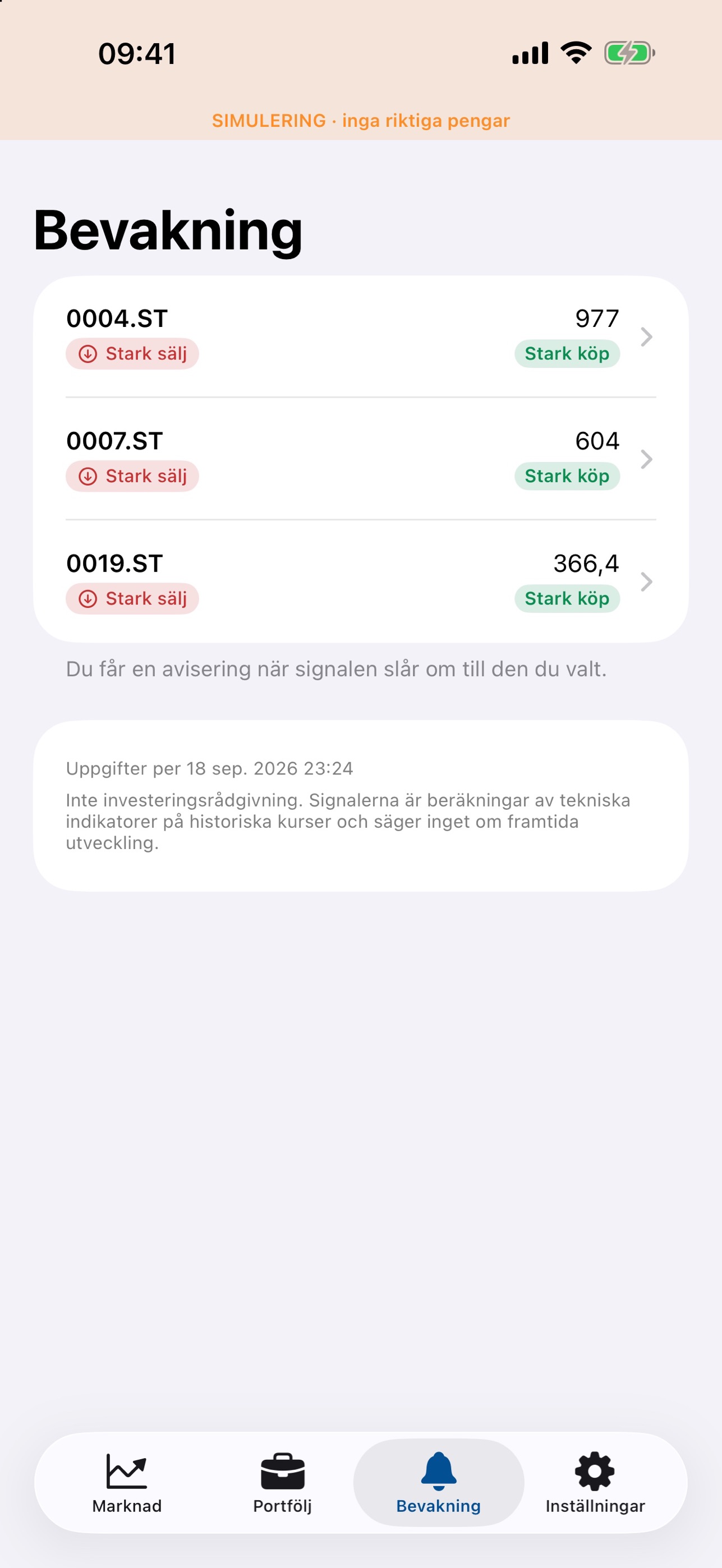 Screenshot 1 of Aktiesignal