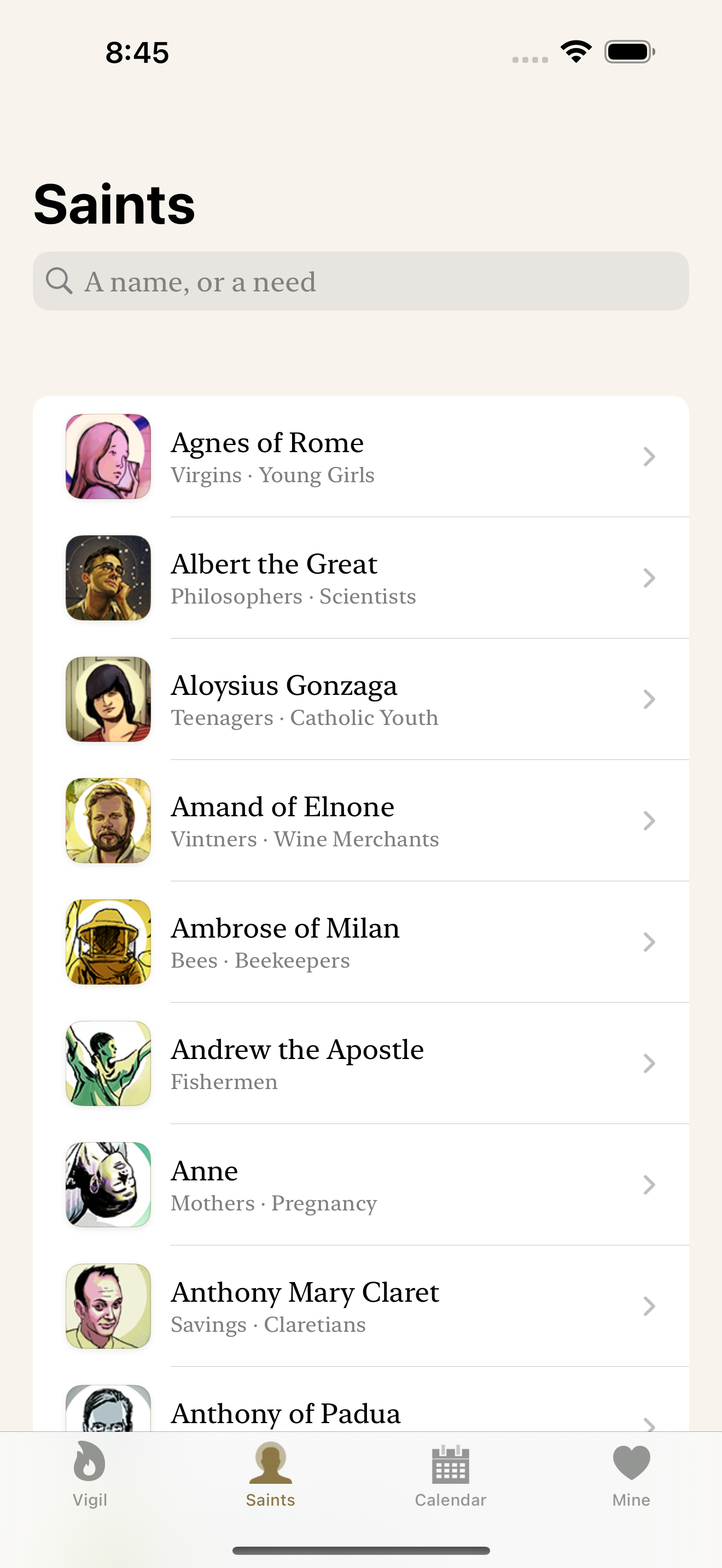 Saintify screenshot 2