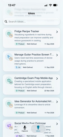 Idea Clear: AI Idea Capture Screenshot 2 of 8