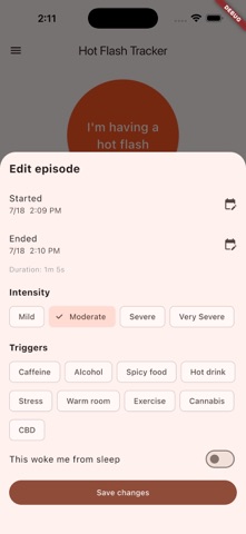 Menova: Menopause Tracker Screenshot 2 of 5