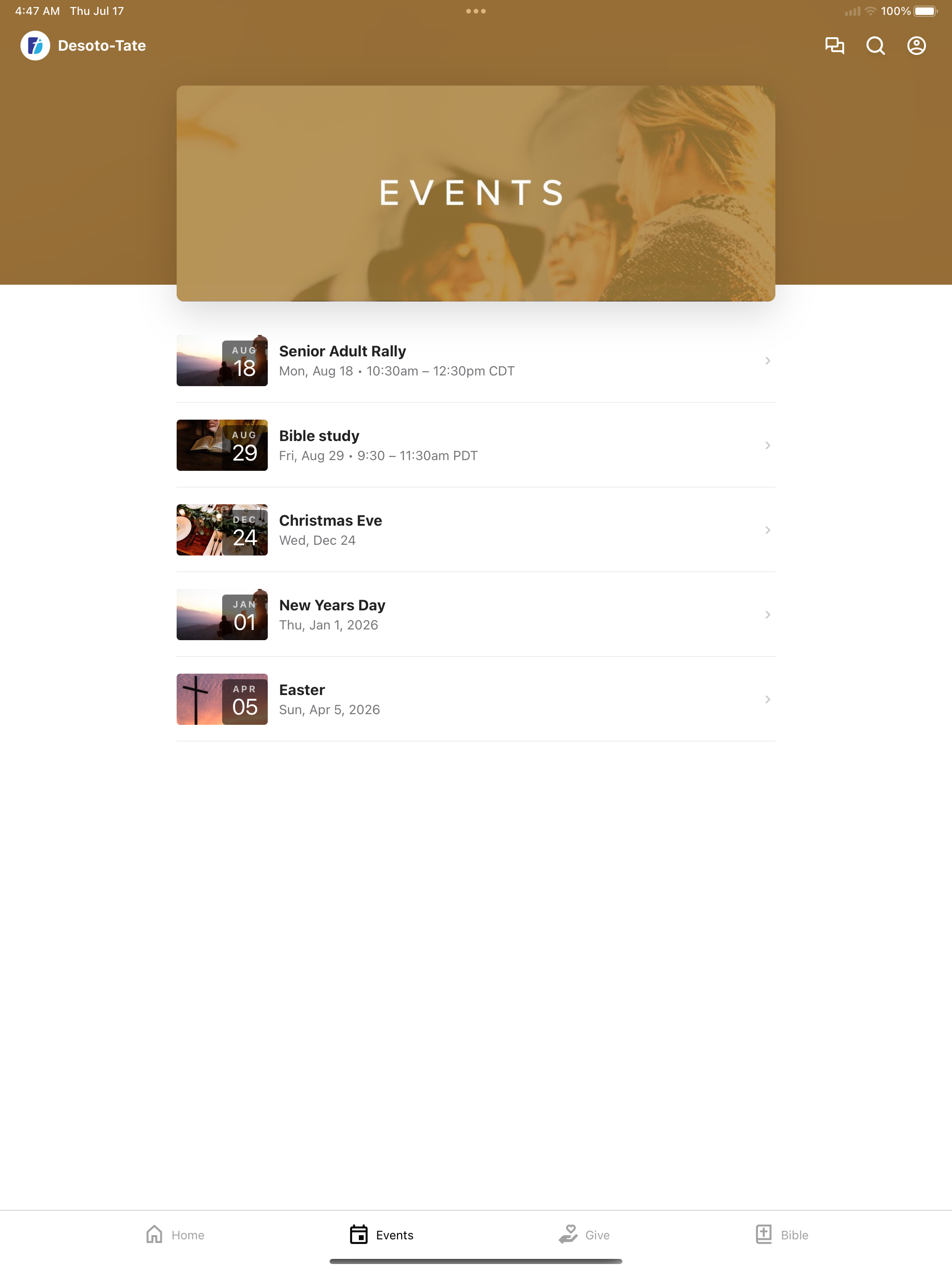 Desoto-Tate Baptist Assn screenshot 5