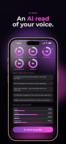 Voicaura: Voice Test & Aura iPhone screenshot