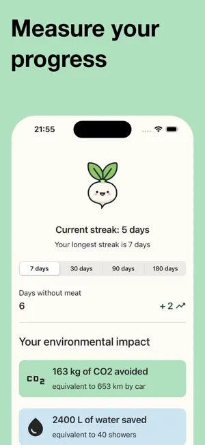 Goodbye Meat - Veggie Tracker screenshot 3