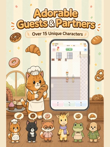 Cat Bakery Tycoon: Idle Cafe iPad screenshot