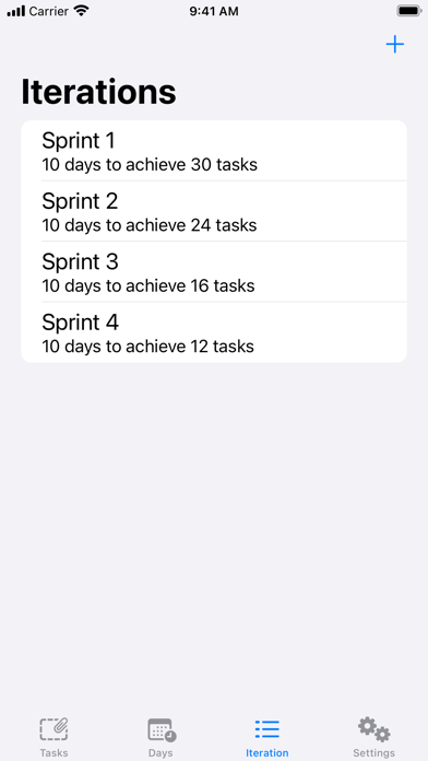 Agile Forecasting app screenshot