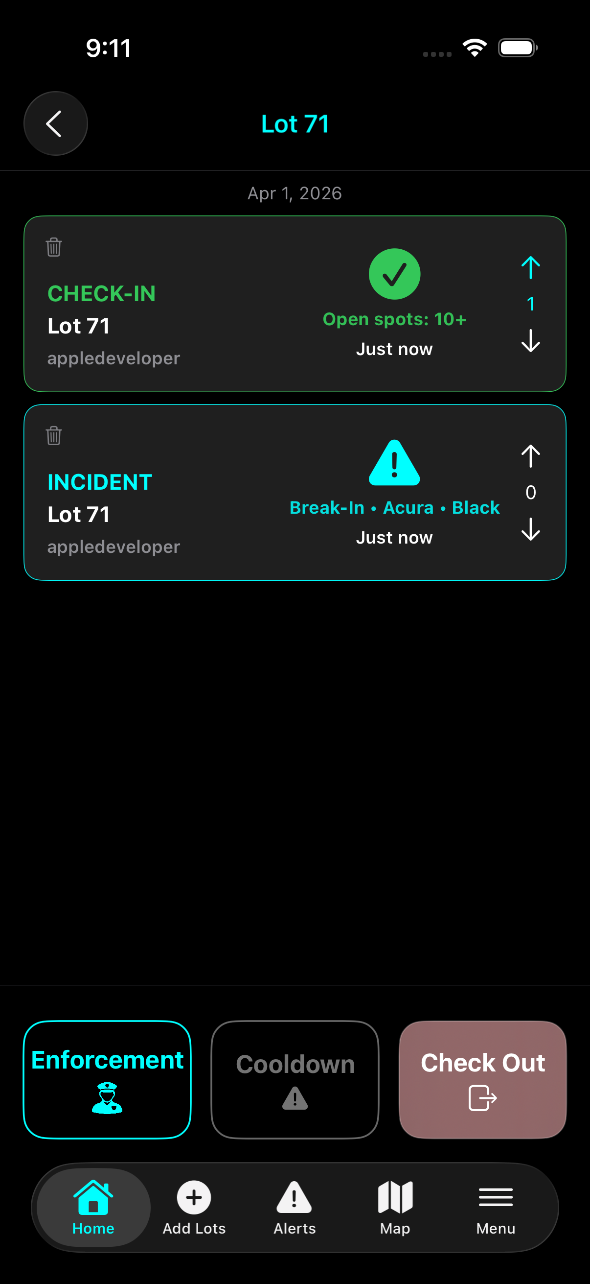 ParkNarc: Parking Alerts