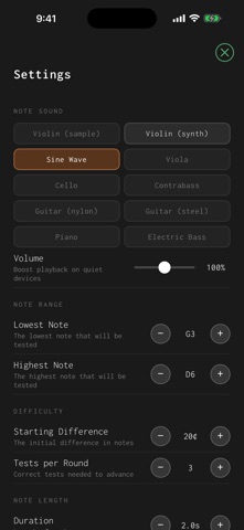 Ear Tuner: Intonation Training Screenshot 4 of 8
