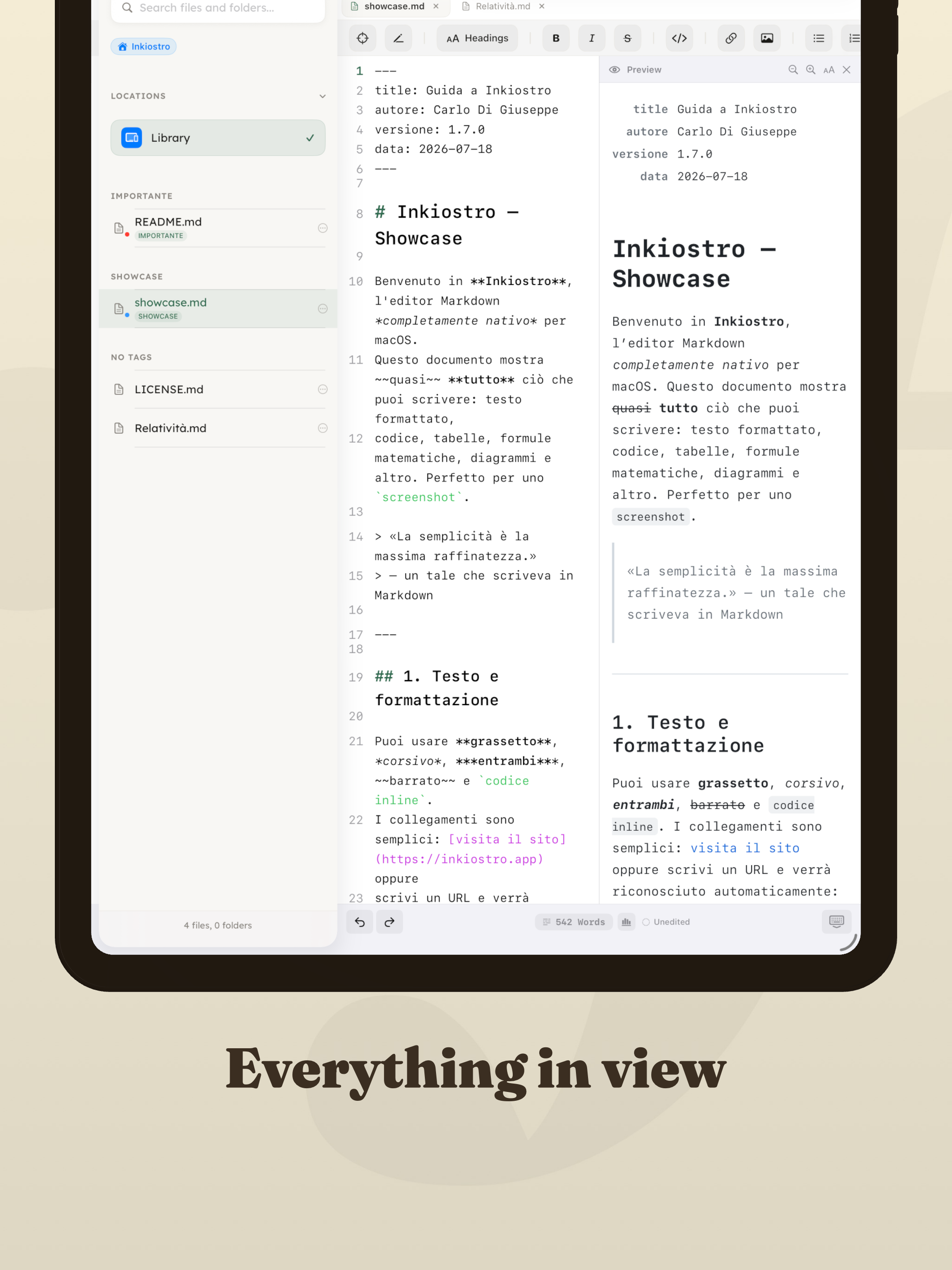 Inkiostro: Markdown Editor screenshot 12