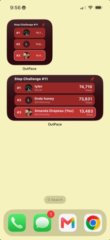OutPace: Fitness Challenges iPhone screenshot