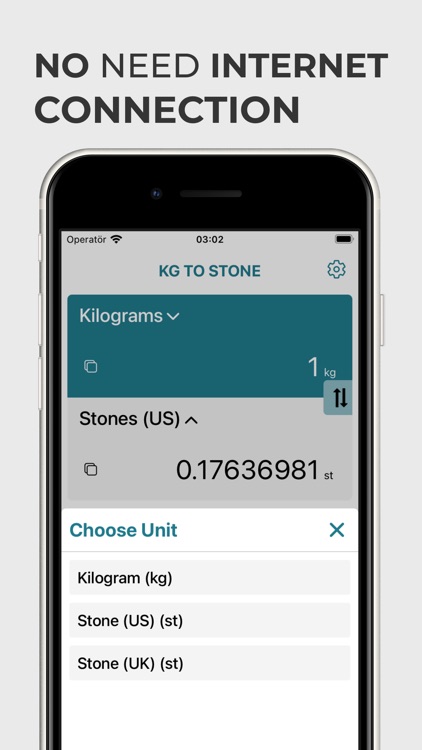Kg to Stone US/UK Converter