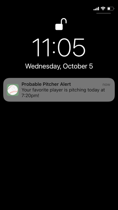 Probable Pitcher Screenshot