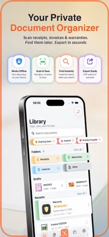 SignumScan: Document Organizer iPhone screenshot