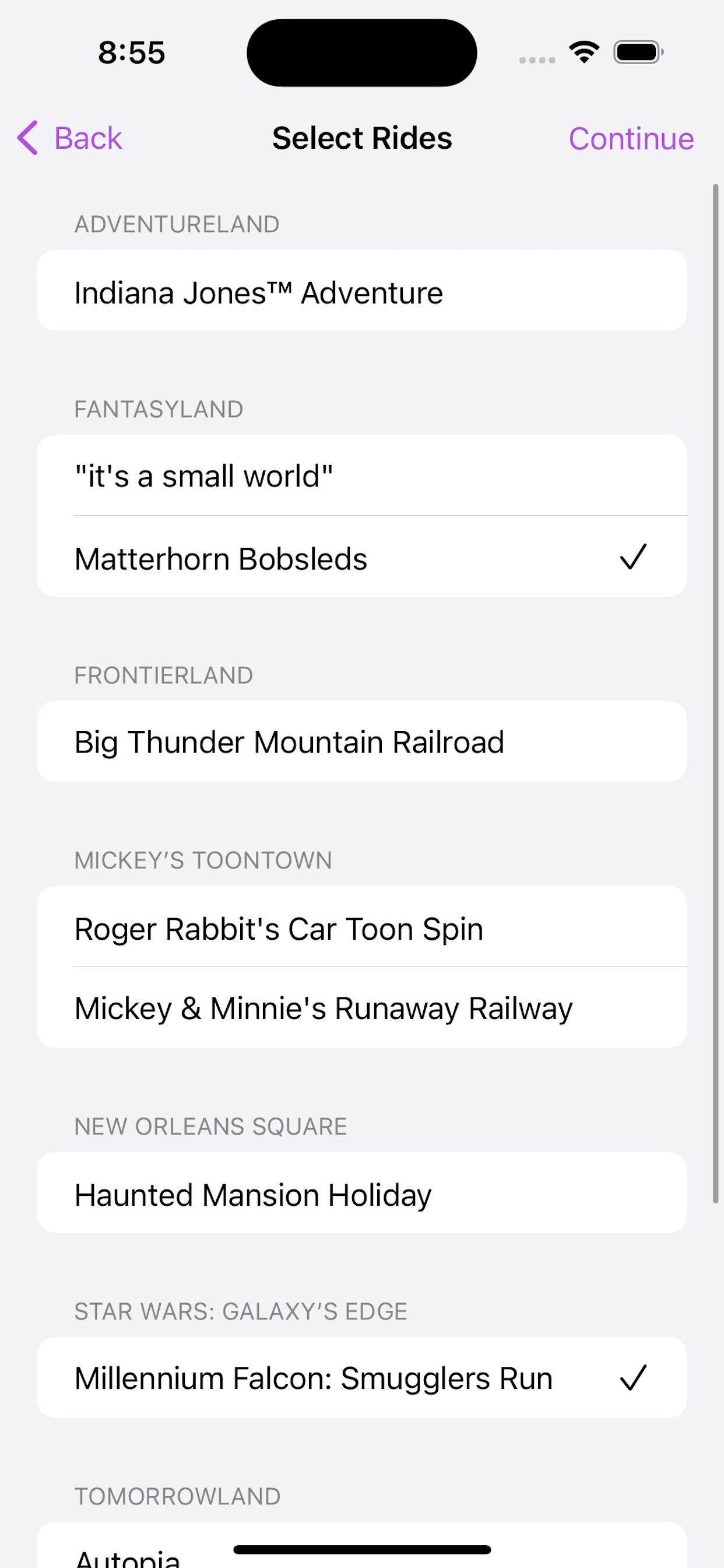 Lane Scout for Disneyland