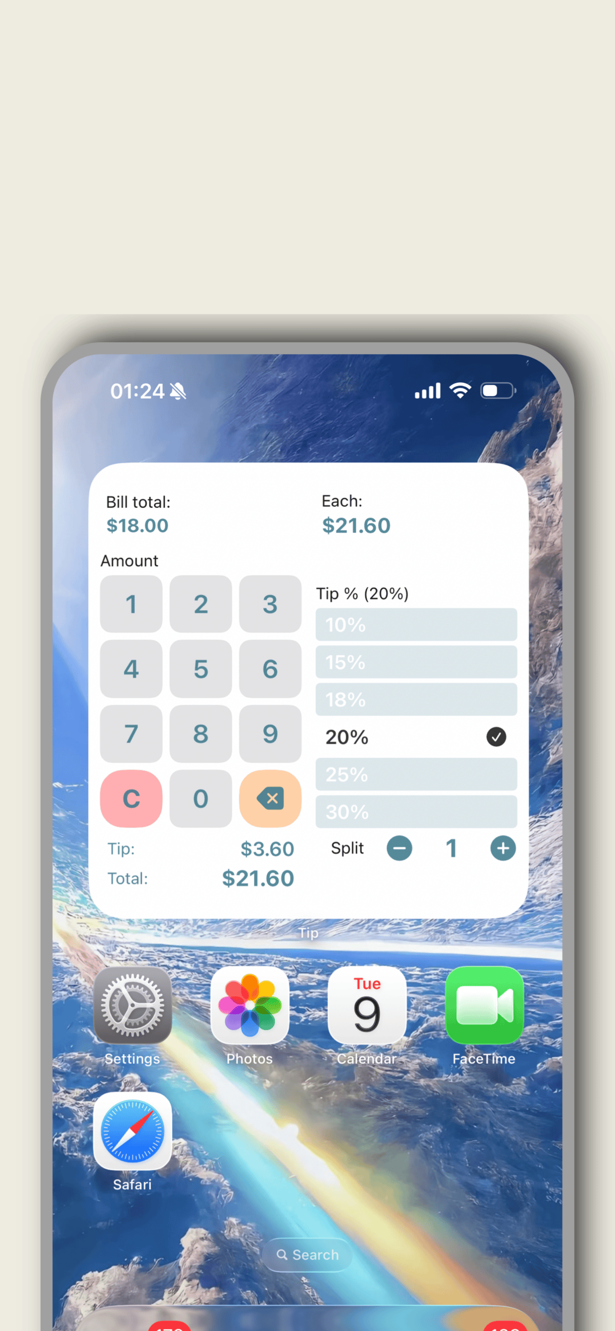 Tip & Split Bills Calculator