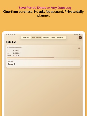 Counter-Plan-todo-tasbih-count iPad screenshot
