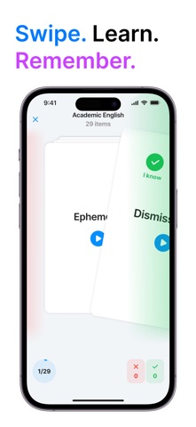 Vocab: study with flashcards screenshot