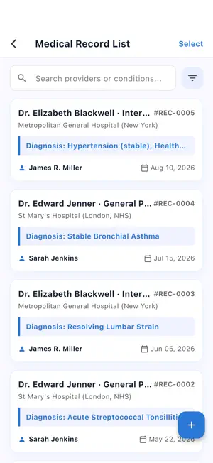 Family Medical Record screenshot 3