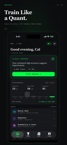 Variance: The Quant Prep App Screenshot 1 of 7