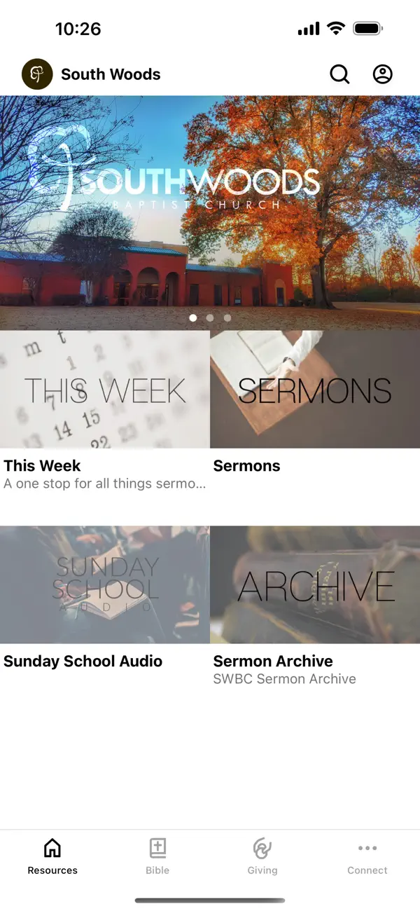 Screenshot #1 pour South Woods Baptist Church