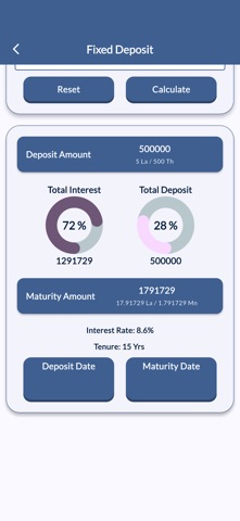 Banking Calculator - EMI FD RD iPhone screenshot