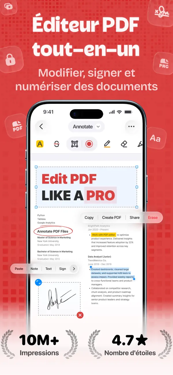 Screenshot #1 pour Éditeur PDF- Modifier, Signer