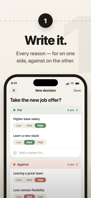 Tilt: Pros & Cons List Screenshot 1 of 5