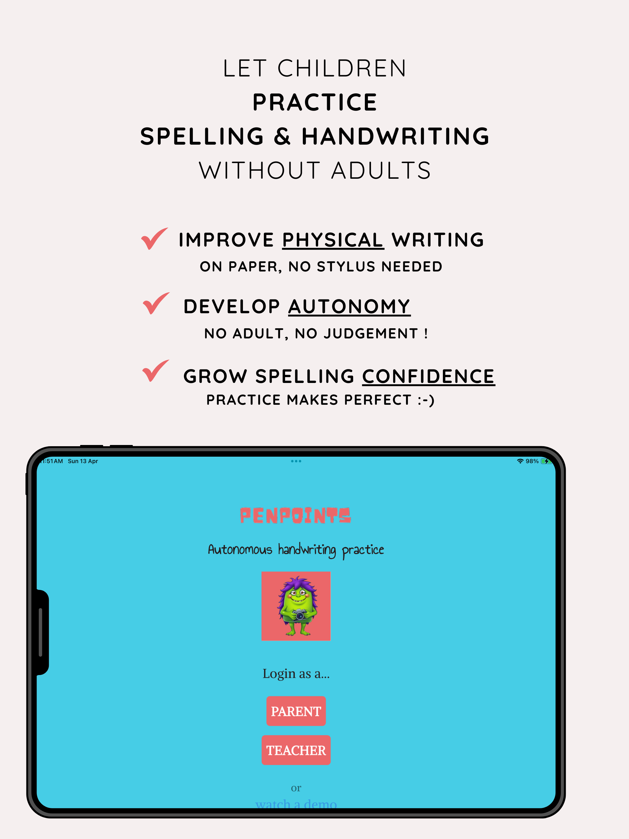 Penpoints: spelling practice screenshot 5