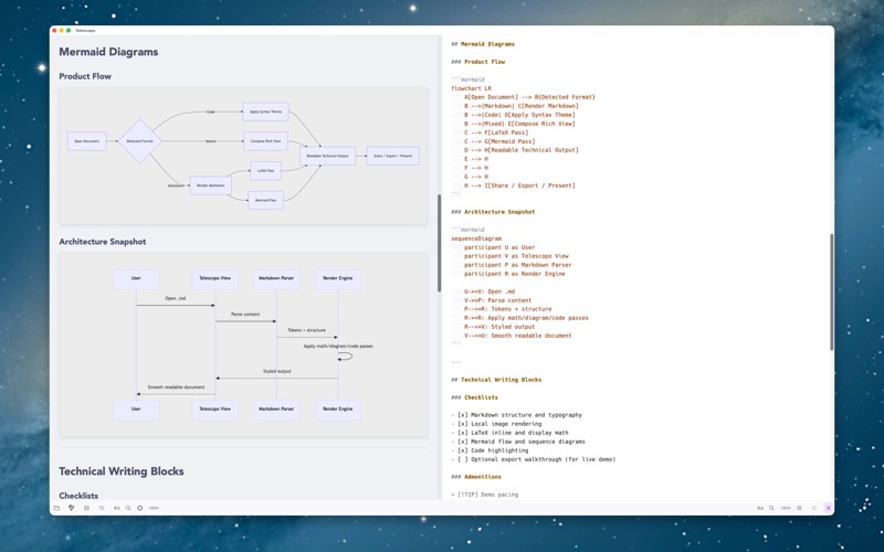 Telescopo Markdown Studio — screenshot 2