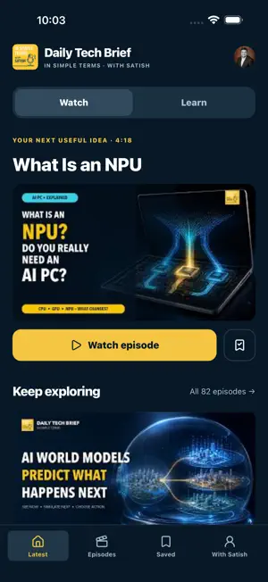 The Daily Tech Brief by Satish screenshot 1