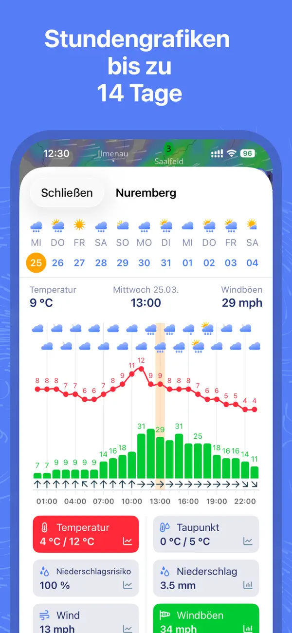Ventusky: Wetterkarte & Radar iPhone App Screenshot 5 – Wetter