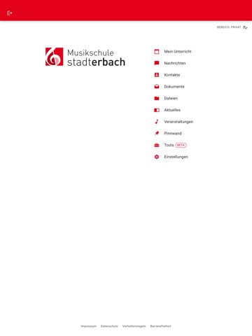Musikschule Stadt Erbach iPad screenshot