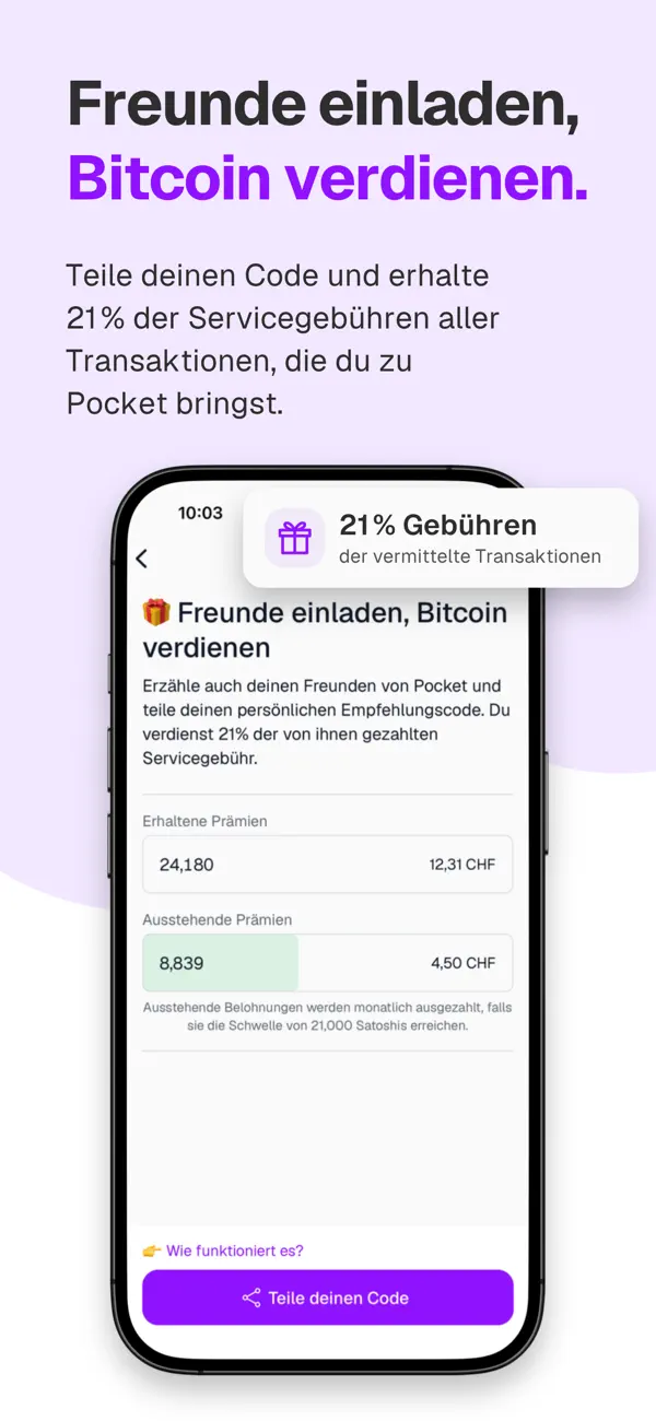 Pocket: Bitcoin ganz einfach iPhone App Screenshot 6 – Finanzen