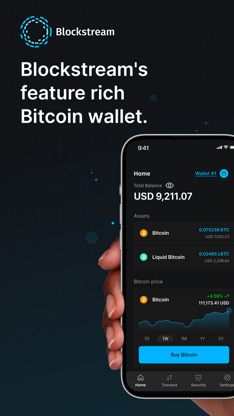 Blockstream BTC Wallet (Green) screenshot 1
