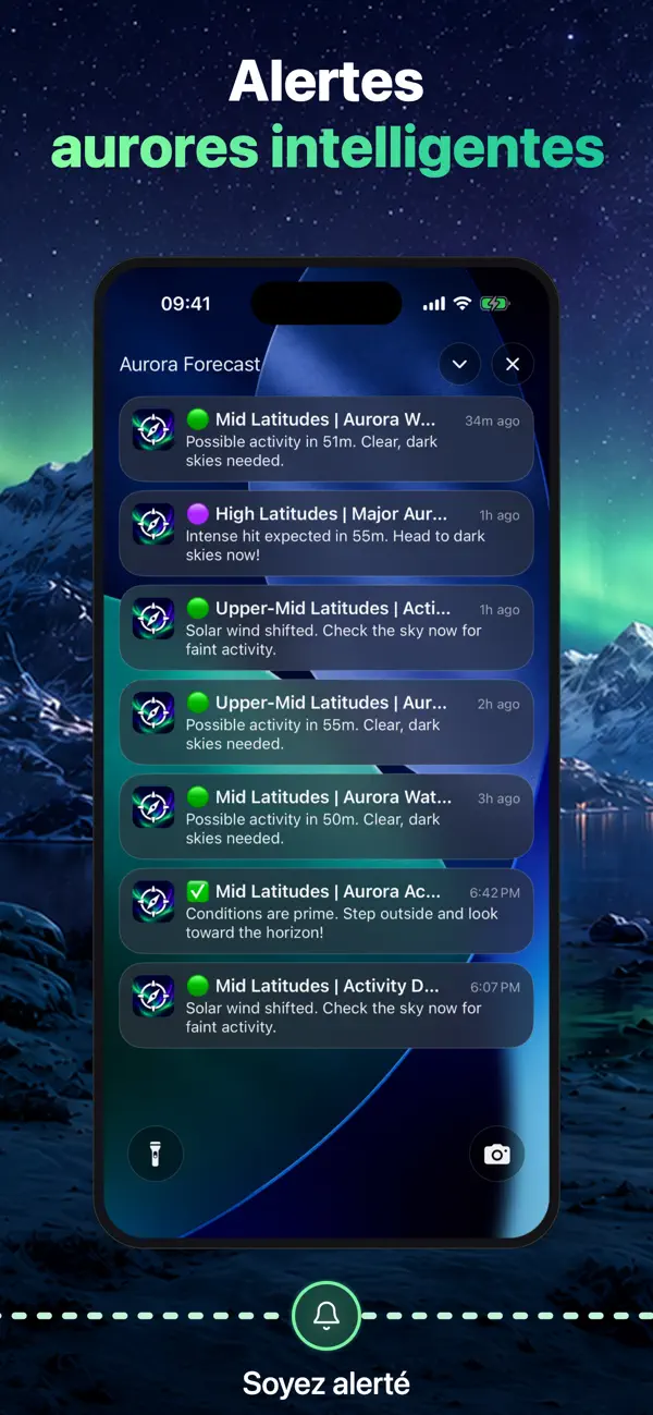 Screenshot #2 pour Aurores Boréales Alertes