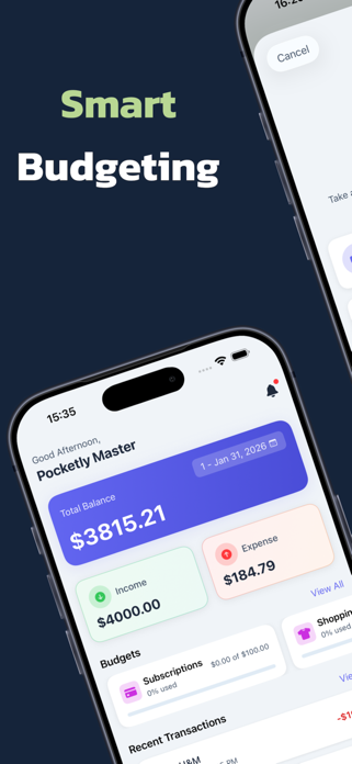 Pocketly: Expense Tracker Screenshot 1 of 6