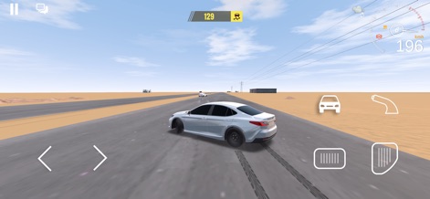هجولة الطارة - This screen highlights the dynamic desert landscapes and the precise in-game speedometer, providing an intense drifting simulation.