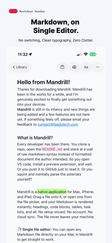 Mandrill - Markdown Editor screenshot