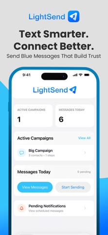 Lightsend: Blue Text Campaigns screenshot