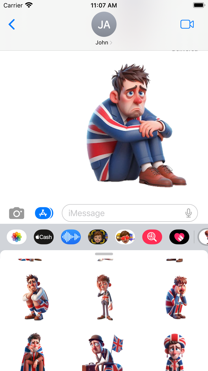 Sad British Man Stickers