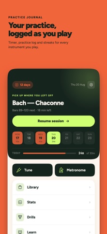 Legato: Music Practice Journal Screenshot 1 of 10