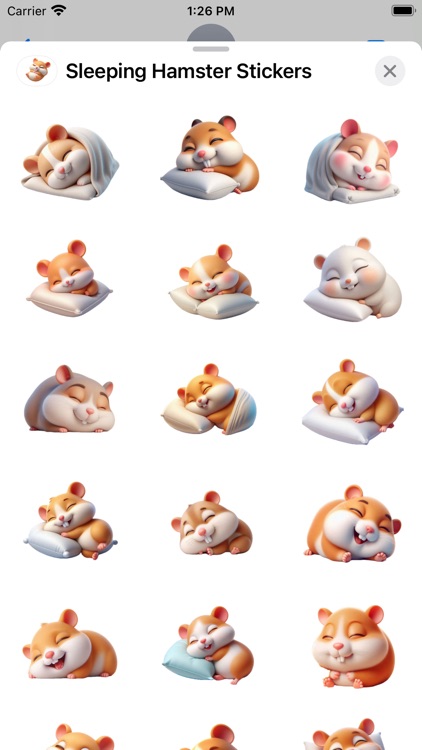 Sleeping Hamster Stickers